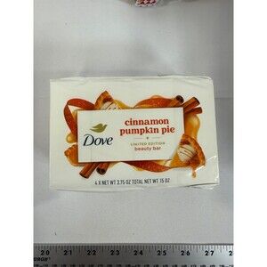 DOVE 4-pack of Limited Edition Cinnamon Pumpkin Pie Beauty Bars NEW SEALED